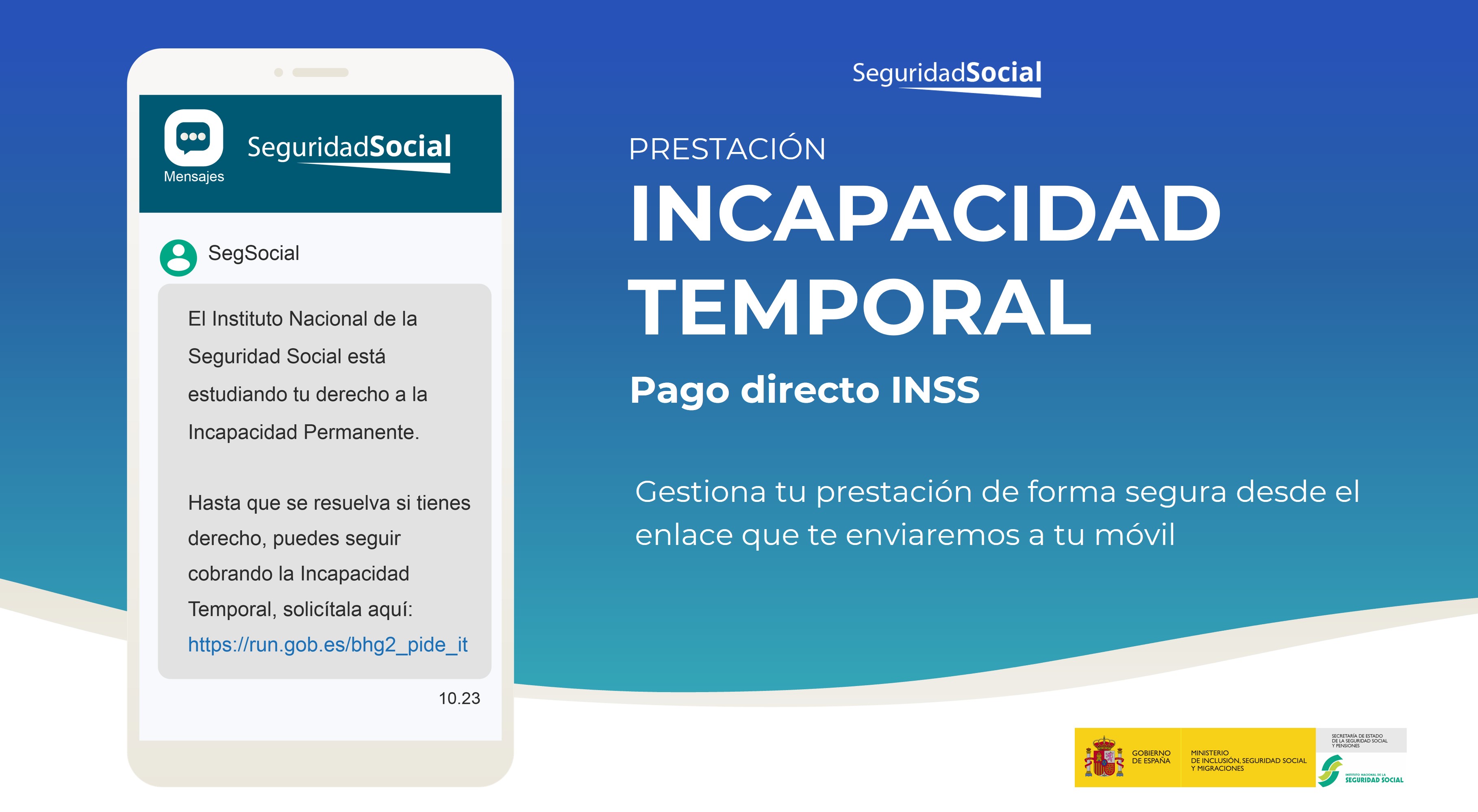 Cartela de Incapacidad Temporal pago directo con el INSS