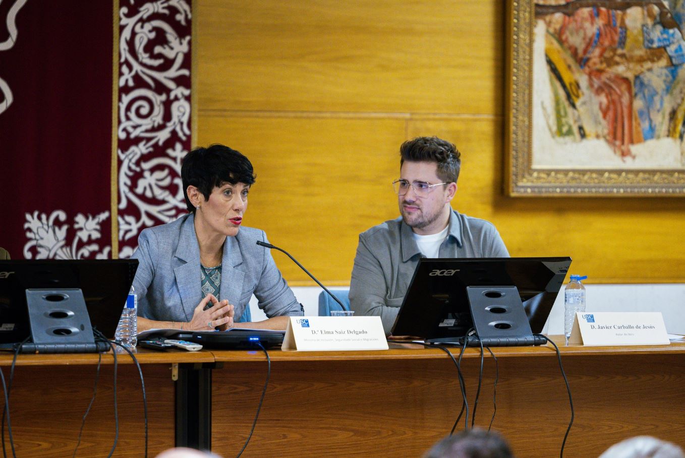 El ministro Escrivá con el presidente del Gobierno de Canarias, Angel Víctor Torres