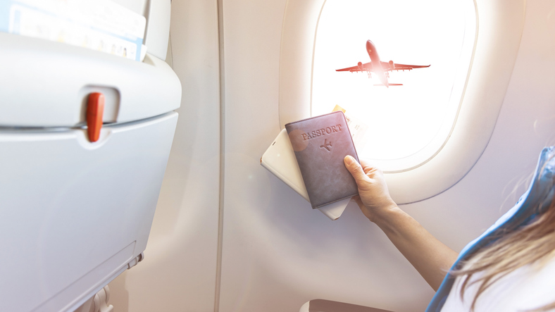 Persona viajando al extranjero