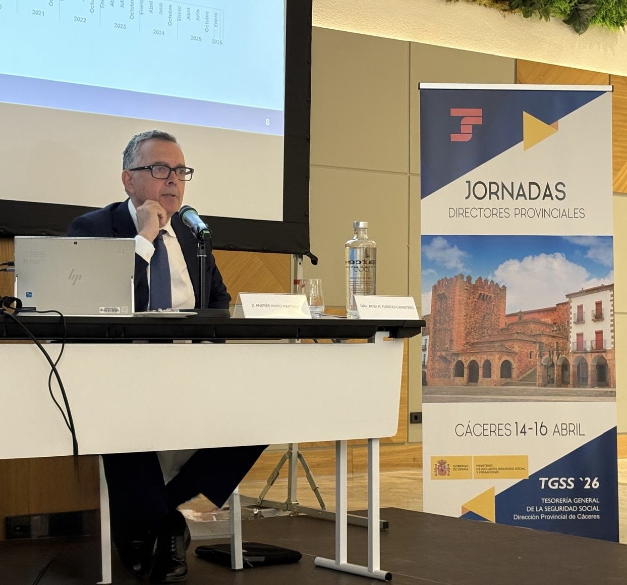 Andrés Harto, director general de la TGSS, durante las Jornadas de Directores Provinciales 2026