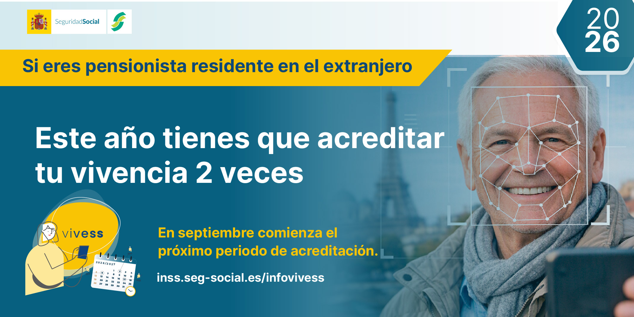 Se abre el plazo para que los pensionistas residentes en el extranjero acrediten su vivencia por segunda vez en 2026
