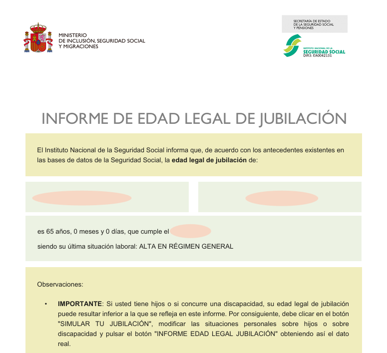 Guía para obtener el informe que acredita tu edad legal de jubilación