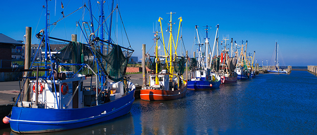 trawler on harbour of dorum