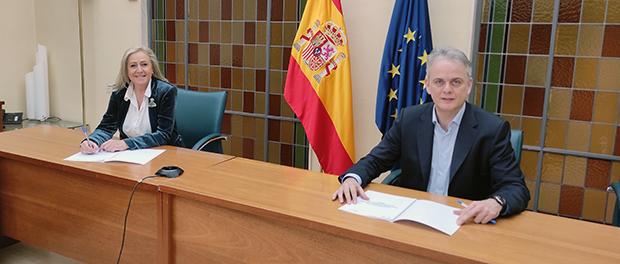 Judge with gavel on table