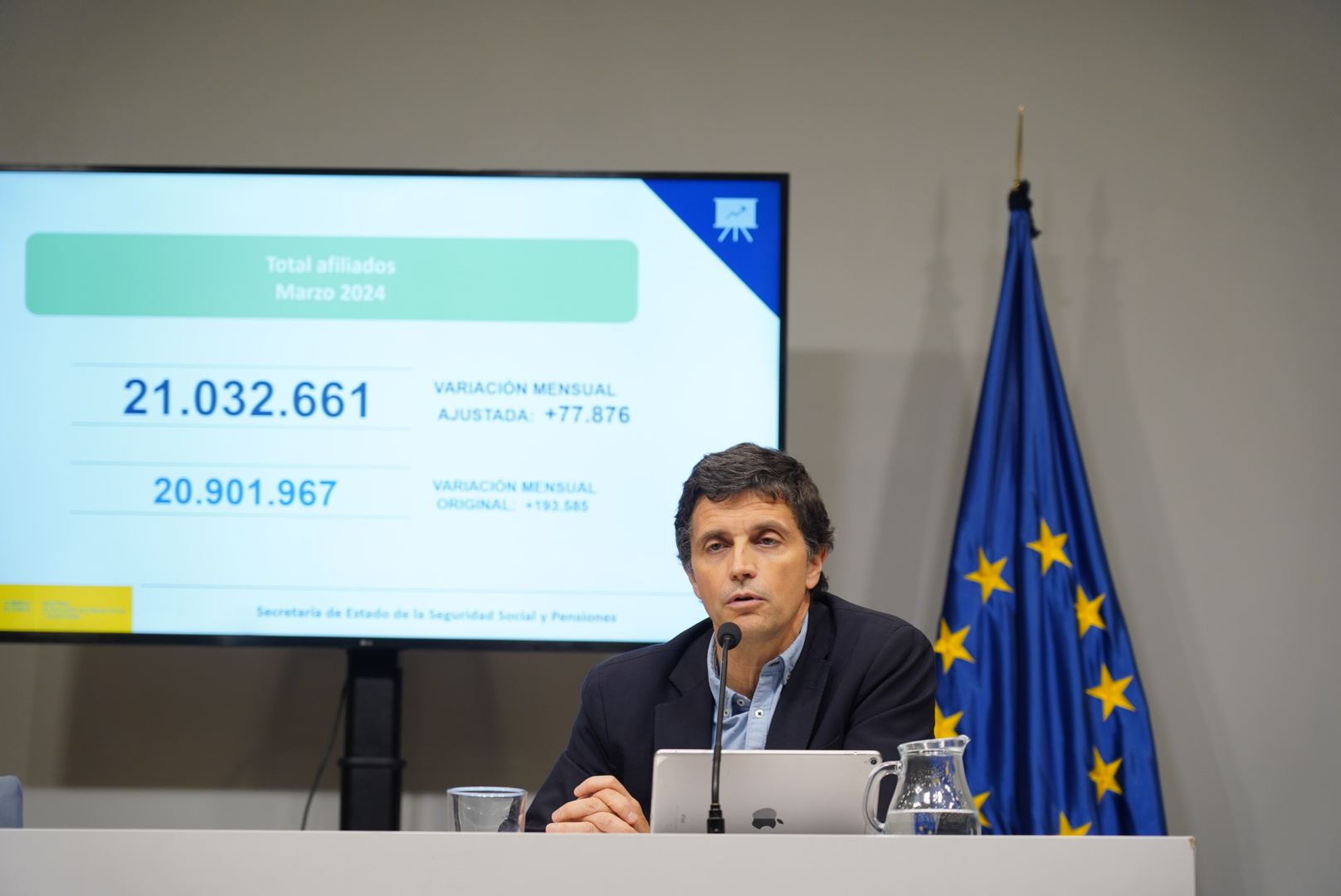 Borja Suárez, durante la rueda de prensa