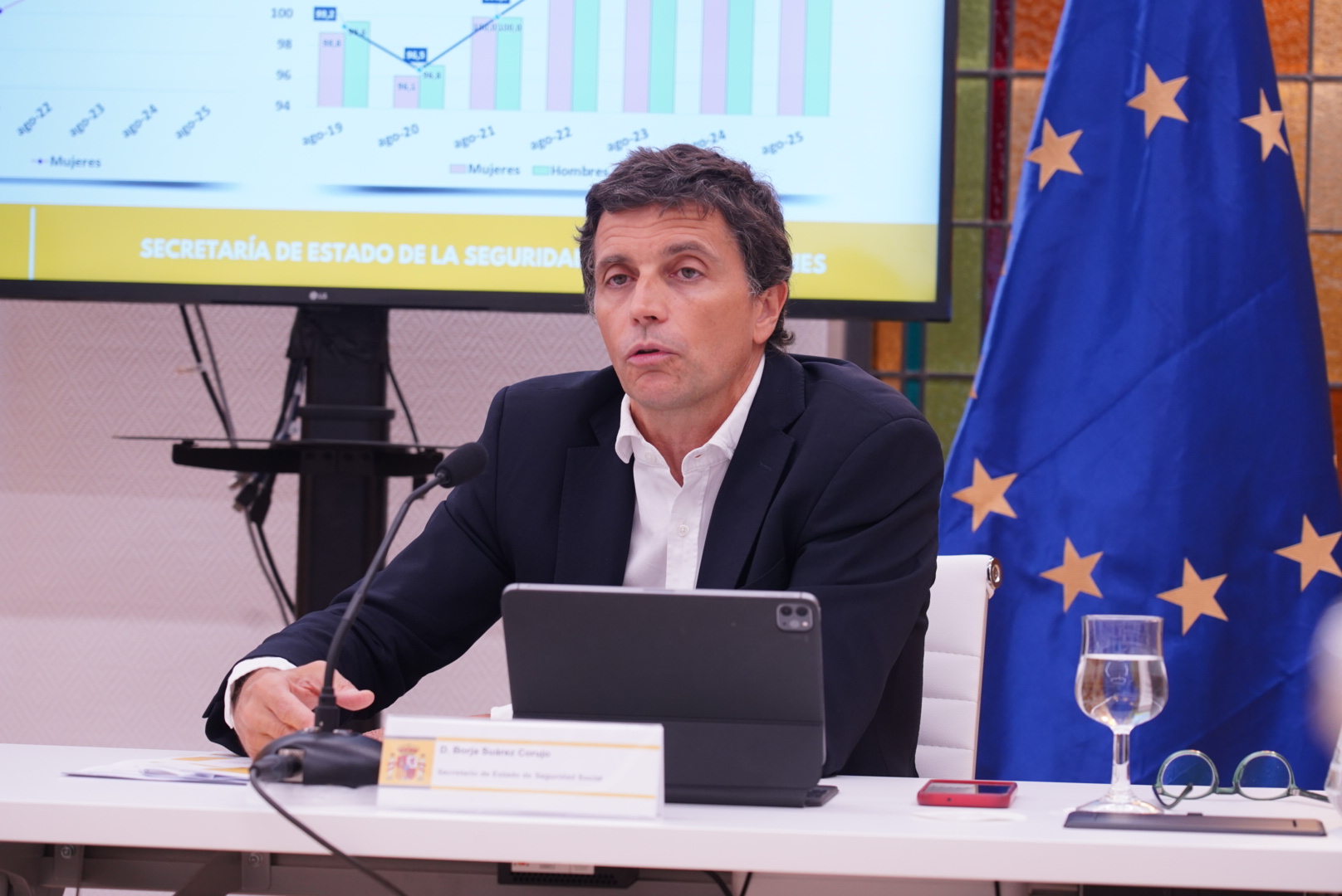 Borja Suárez. Afiliación a la Seguridad Social, agosto 2025