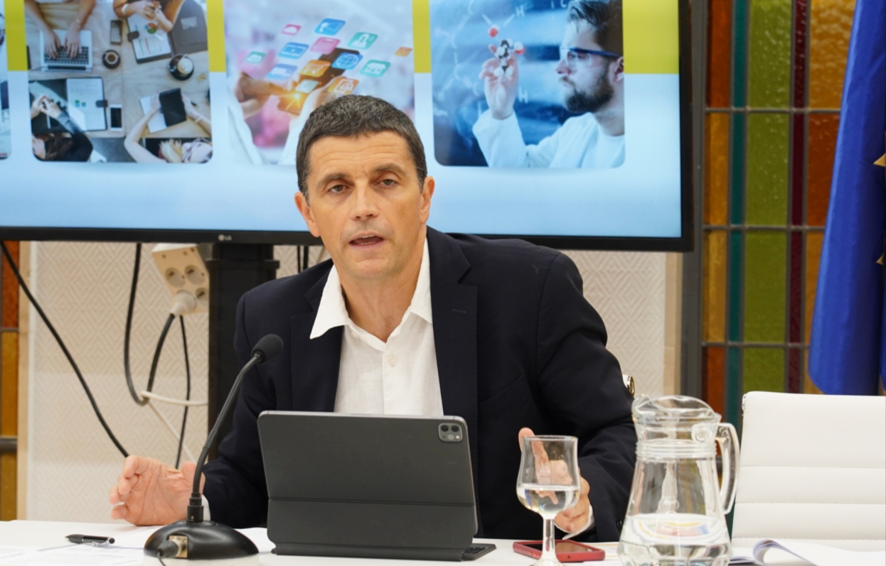Borja Suárez, durante la rueda de prensa