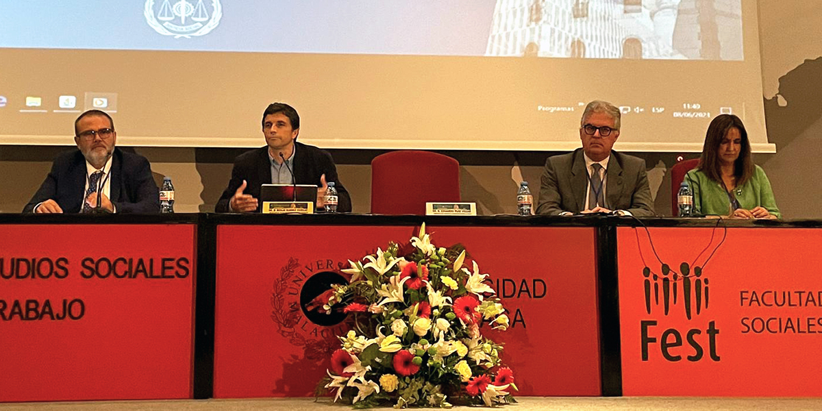 El secretario de Estado durante su intervención