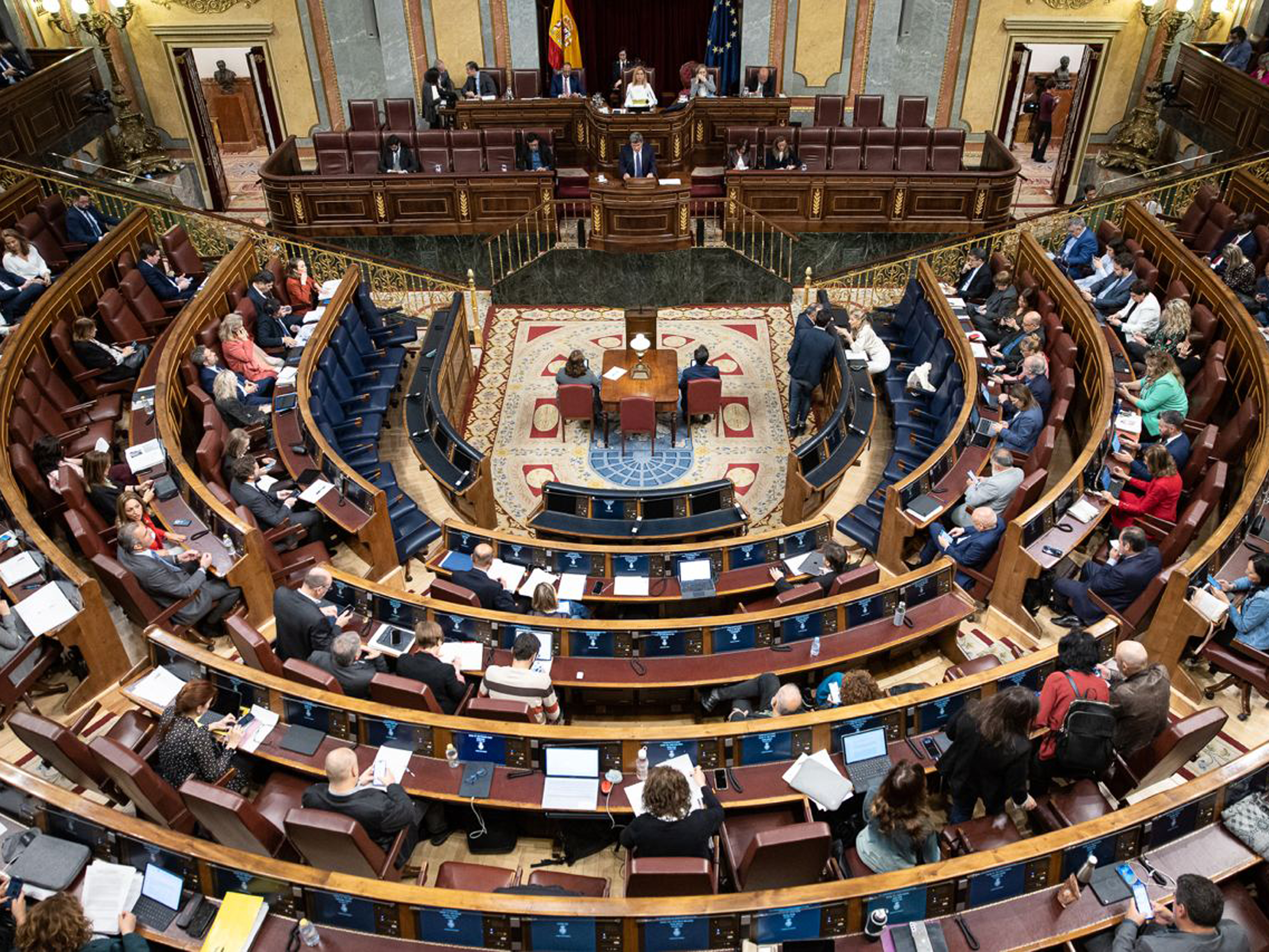 Imagen del Congreso durante la intervención del ministro