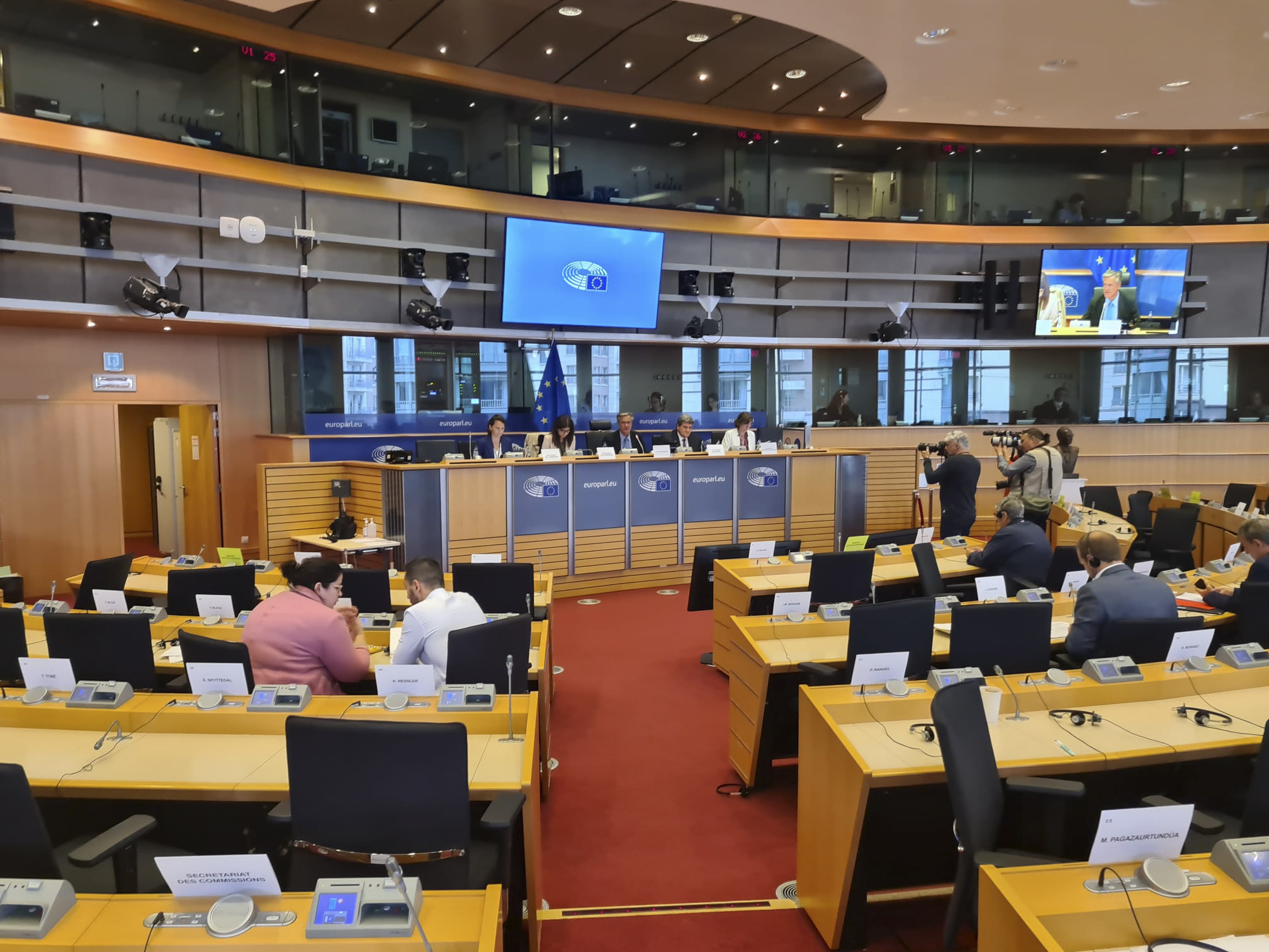 El ministro Escrivá compareciendo ante el Parlamento Europeo