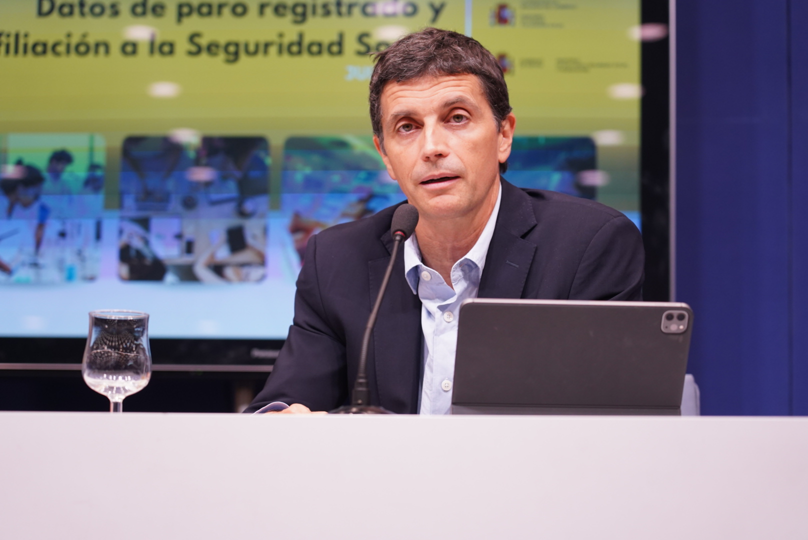 Borja Suárez durante la rueda de prensa 