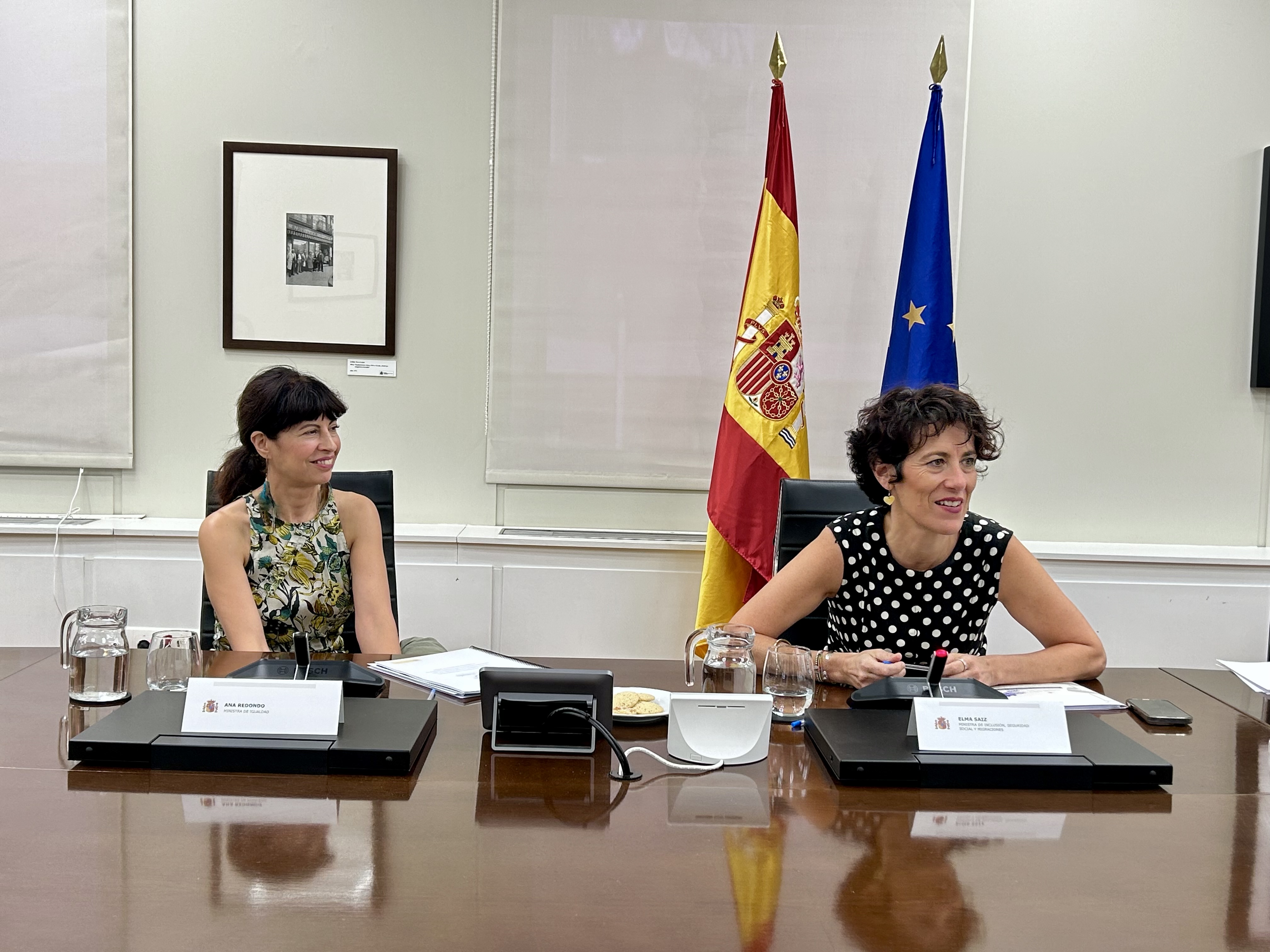 Las ministras Elma Saiz y Ana Redondo