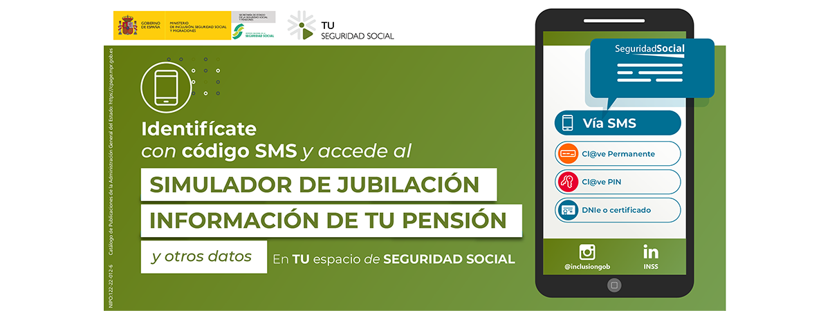 Cartel informativo acceso a Tu Seguridad Social vía sms