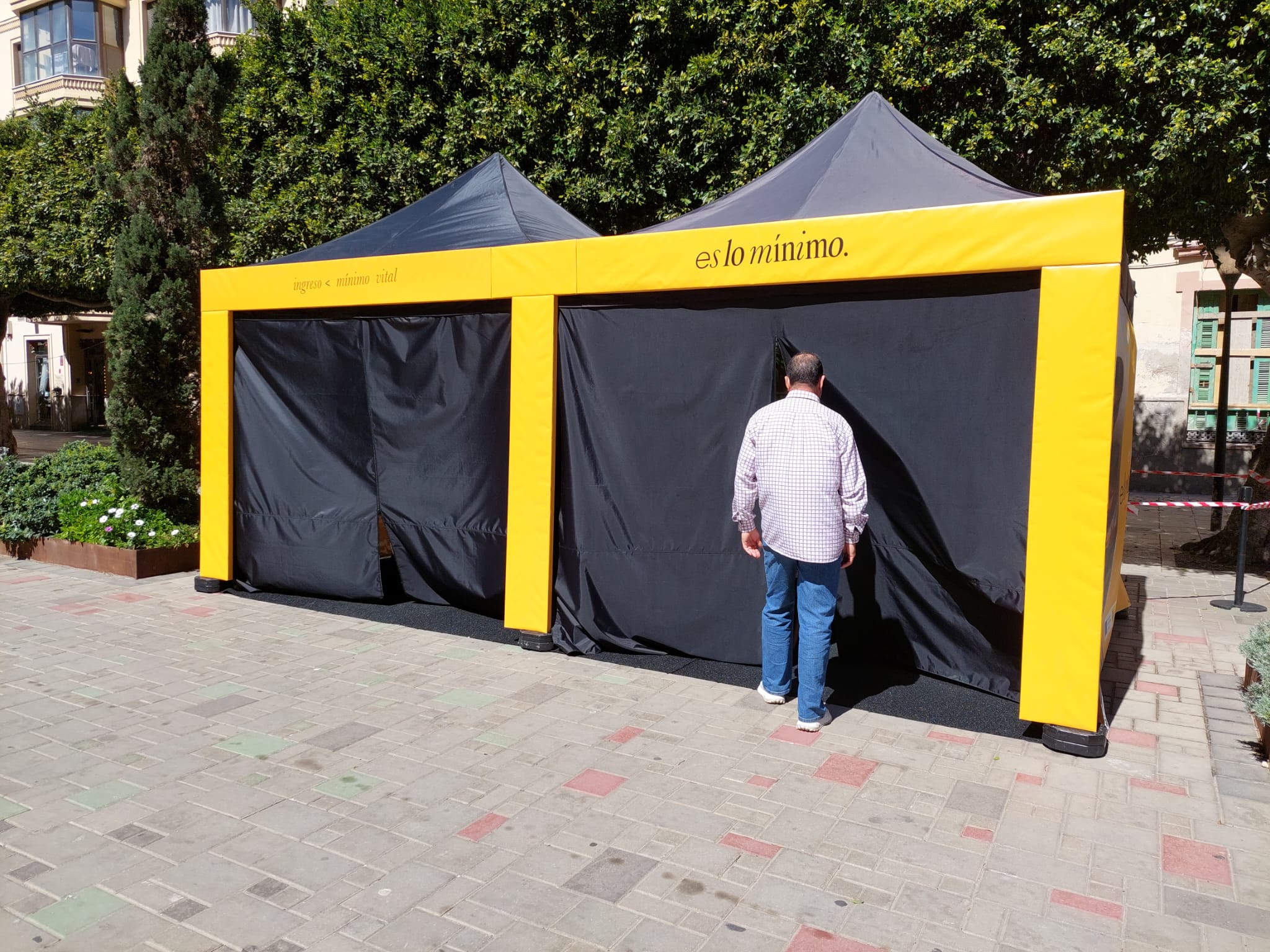 Imagen de la carpa instalada en Melilla