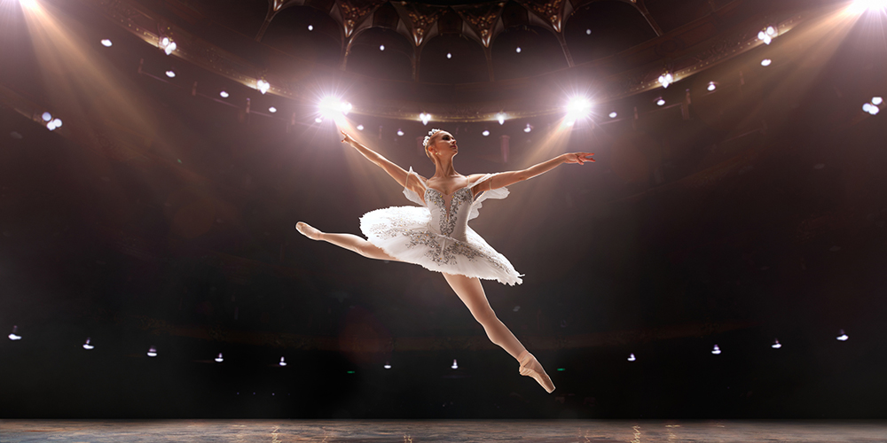 Bailarina durante un ensayo