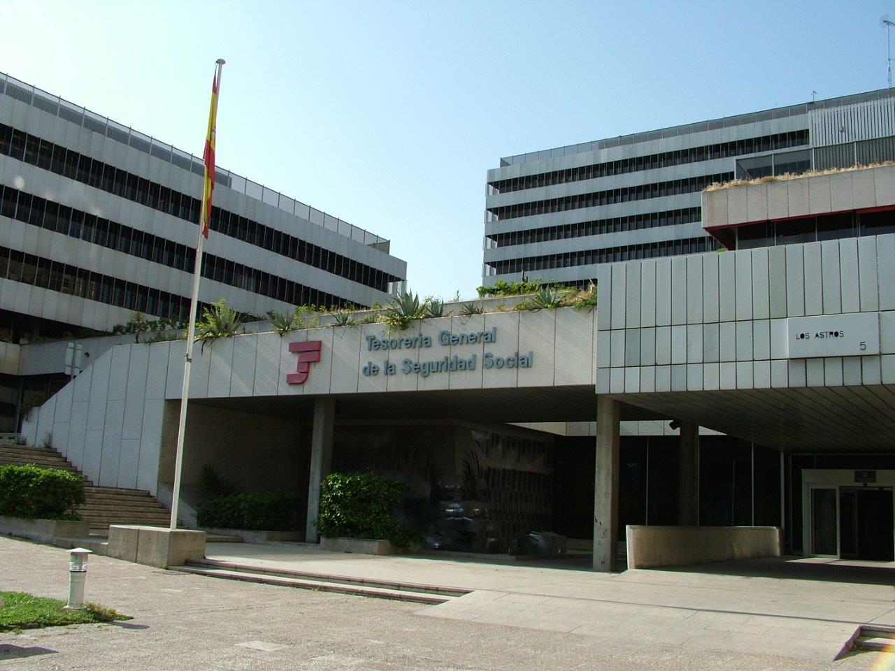 fachada de la sede central de la TGSS