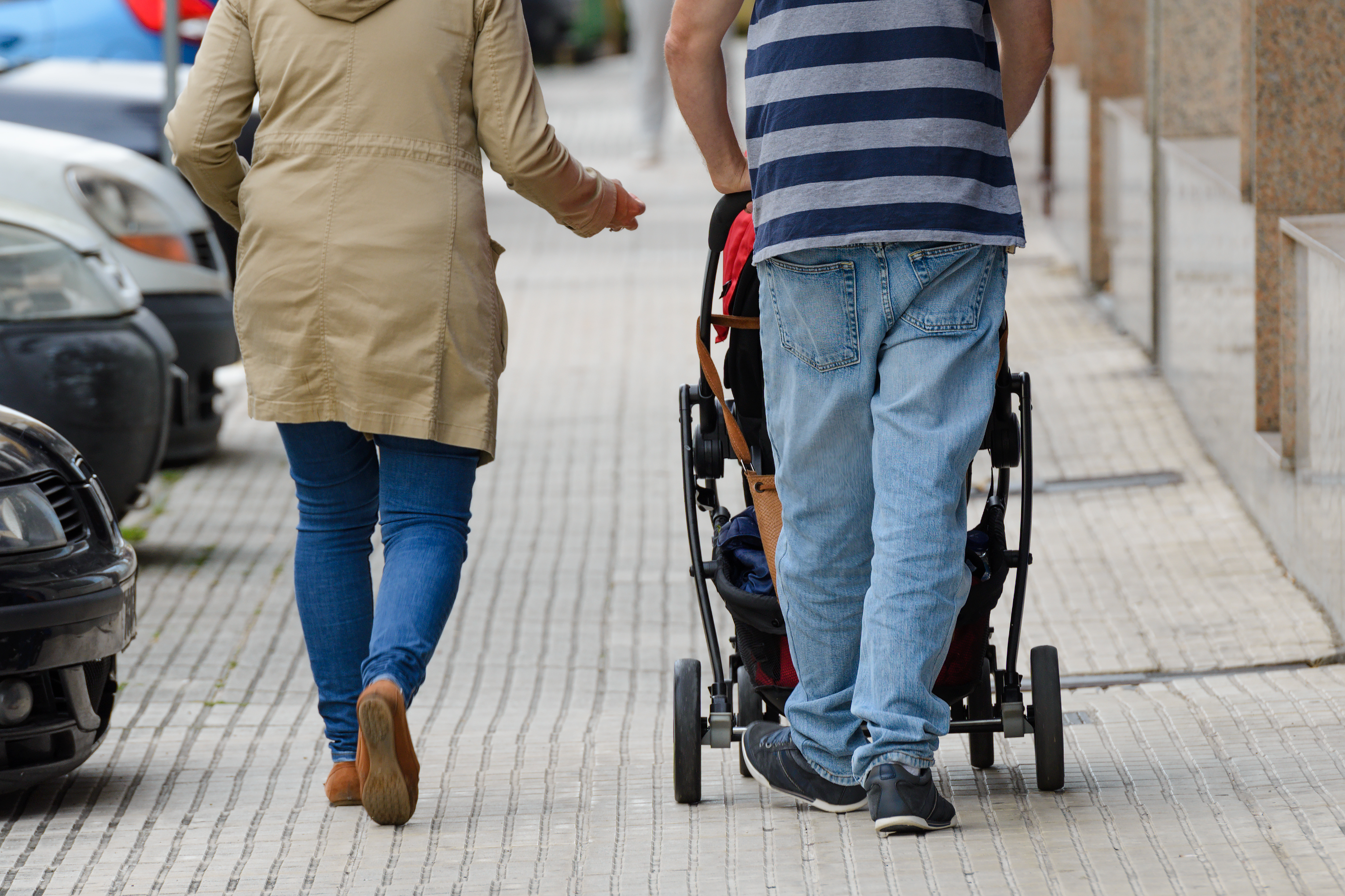 Familia por la calle