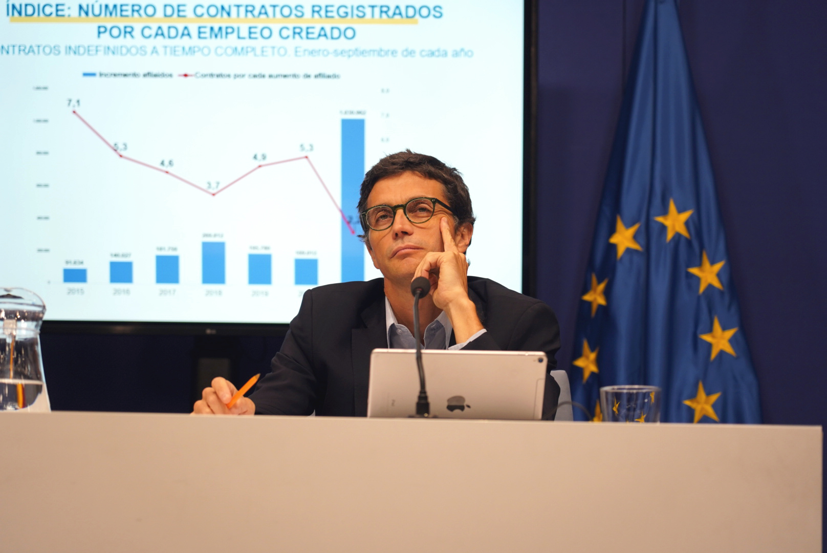 Israel Arroyo durante la rueda de prensa