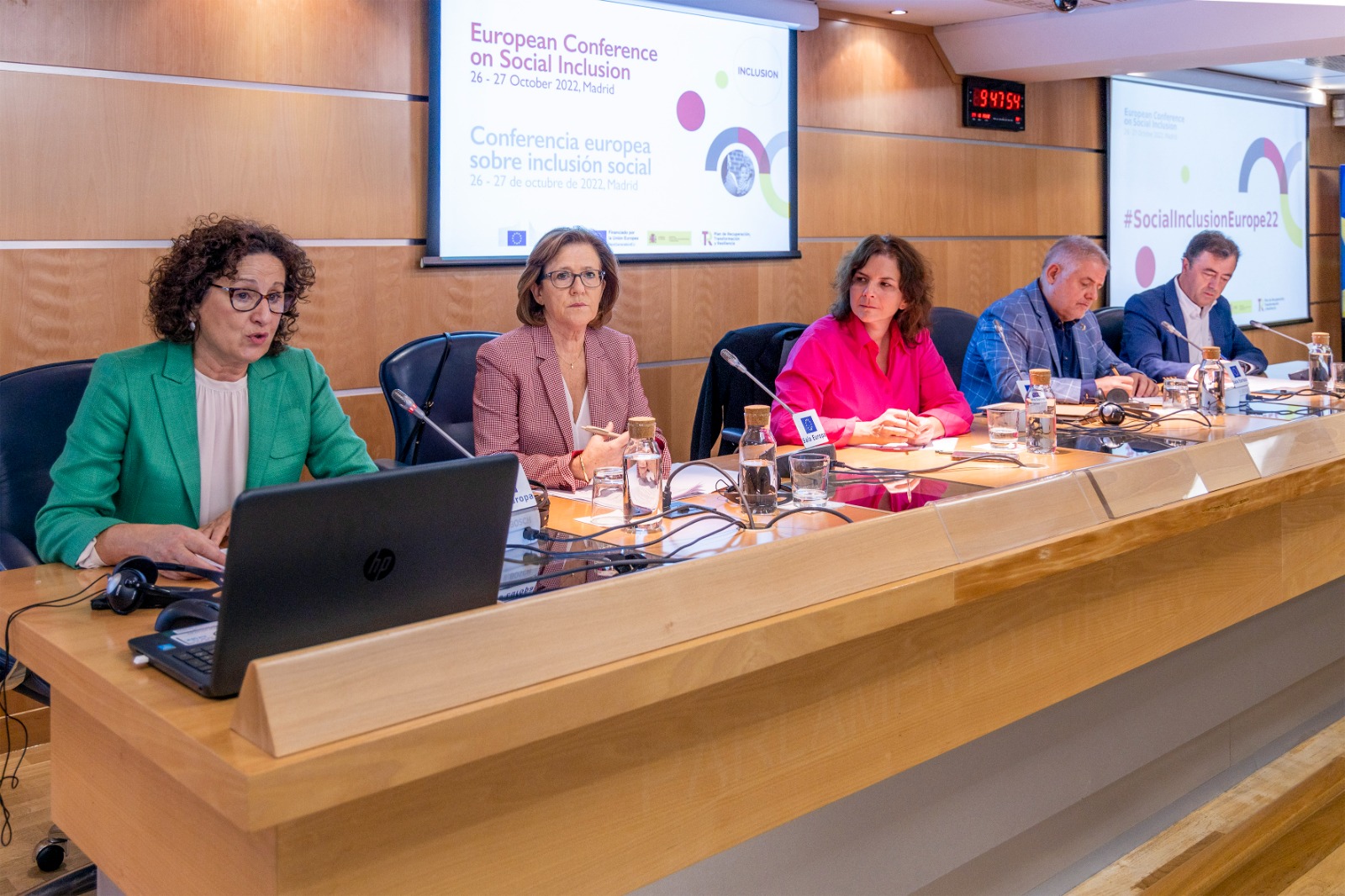 Milagros Paniagua durante el encuentro
