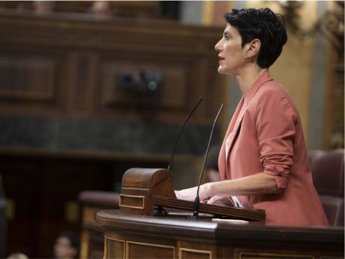 Elma Saiz durante su comparecencia en el Congreso