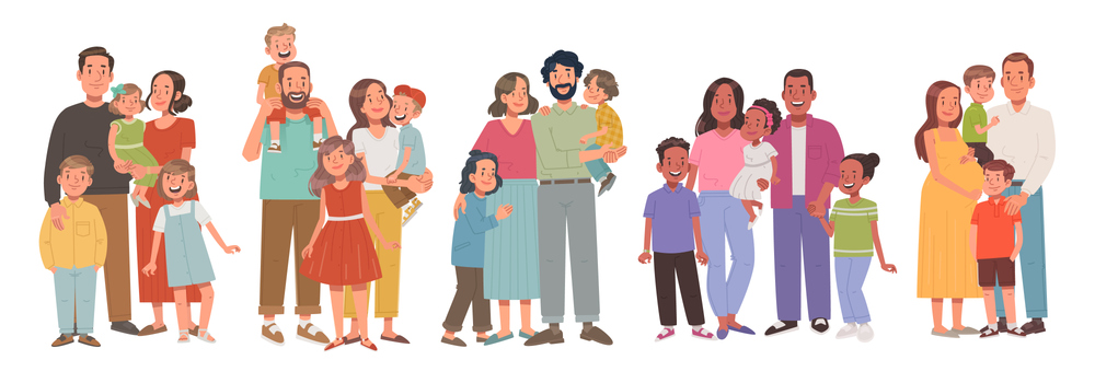 Varios tipos de familias